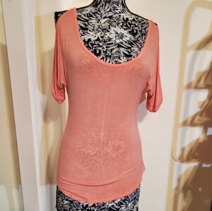 Cold shoulder/split sleeves dollman shirt